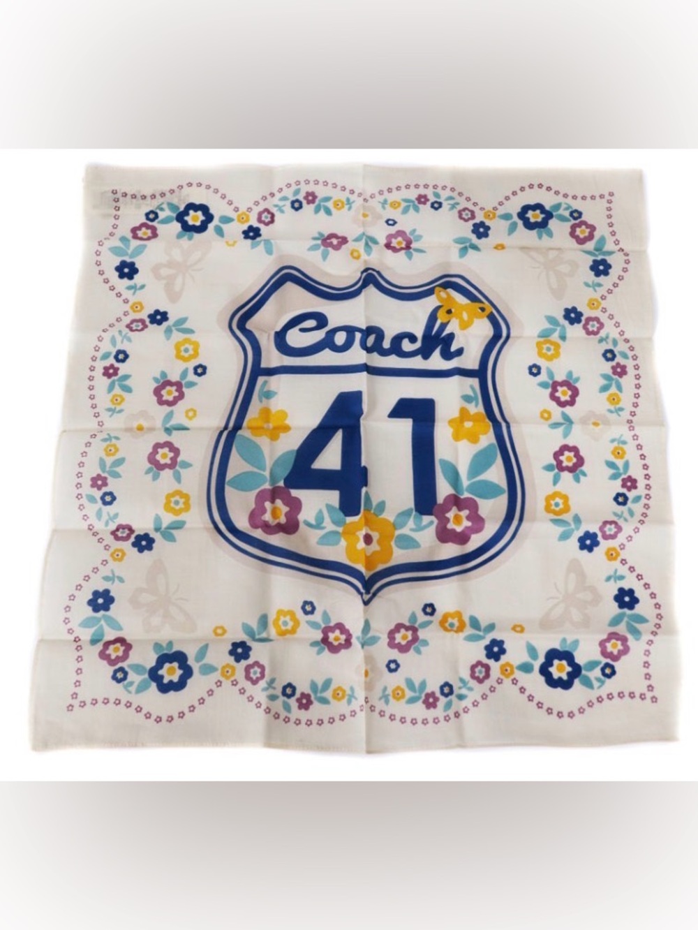 Coach Wildflower Meadow Square Scarf NWOT - Picture 2 of 4